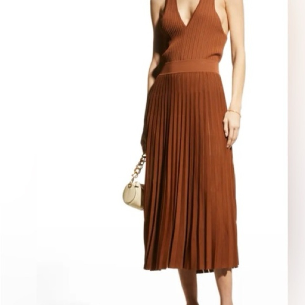 Rag and bone rust pleated skirt esme midi